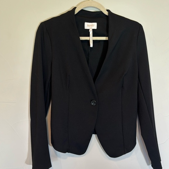 Laundry Shelli Segal black unlined blazer size small - Picture 1 of 10
